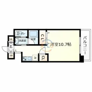 ディアグランデ難波東【4階】の間取り