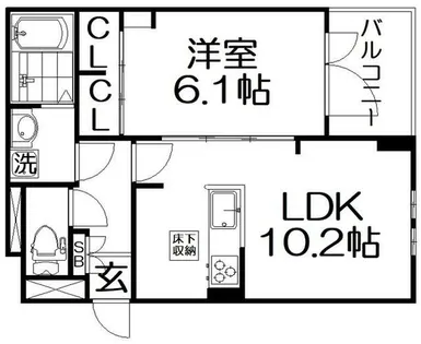 メゾン・アール【1階】の間取り