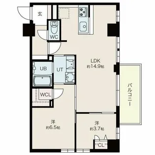 ブルーノ北畠【2階】の間取り