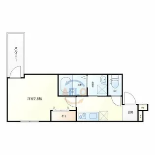 フジパレス遠里小野ノース【3階】の間取り