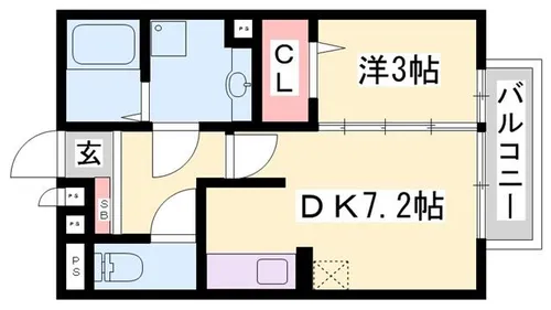 ルミエ広畑本町【103号室】の間取り