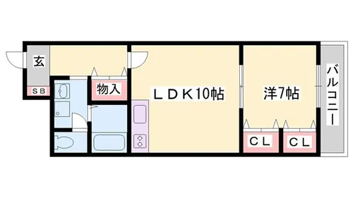 上野マンション【1-E号室】の間取り