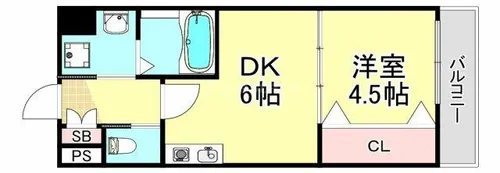 ジュネスシャトー深江橋【5階】の間取り