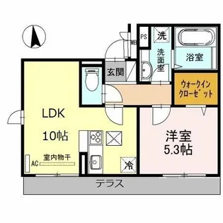 セジュールオッツT【1階】の間取り