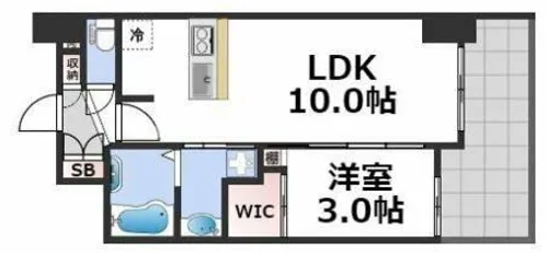 セレニテ桜川駅前プリエ【14階】の間取り