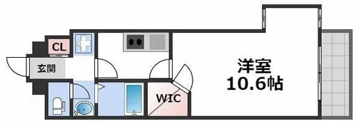 CITY SPIRE桜川Ⅱ【4階】の間取り