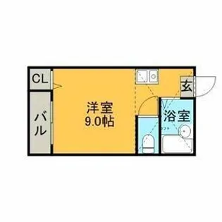 サンリバー天神南【1階】の間取り