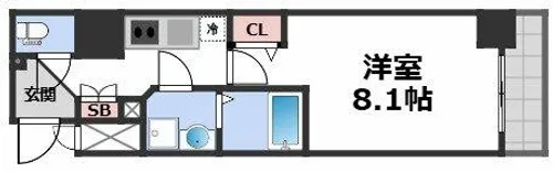 プレサンス立売堀パークシティ【2階】の間取り