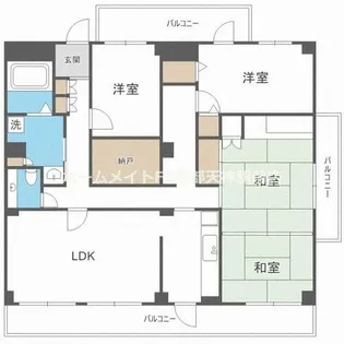 ラソフェリス千里桃山台【2階】の間取り