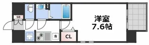 レシオス難波【2階】の間取り