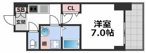 セレニテ難波リアン【10階】の間取り