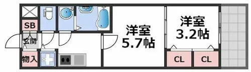 S-RESIDENCE日本橋Qualier【4階】の間取り