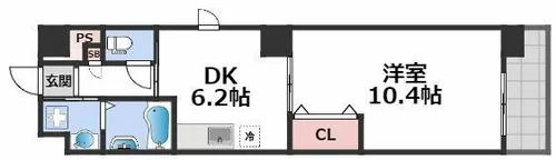 サザンクロス【6階】の間取り