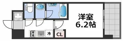 スプランディッド難波【15階】の間取り