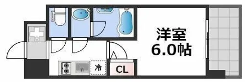 スプランディッド難波【13階】の間取り