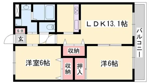 エスペランス 光【207号室】の間取り