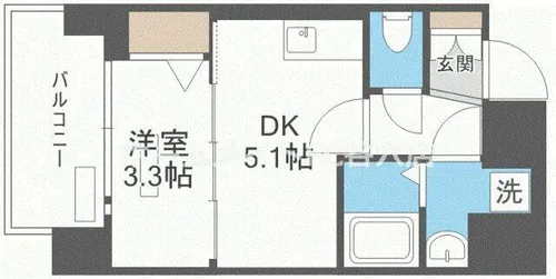 ソルテラス阿波座ウィズ【11階】の間取り