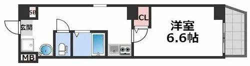 エフエルレジデンス心斎首府【5階】の間取り