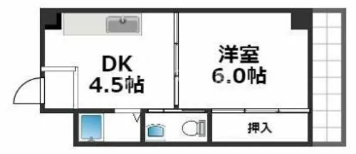 沢村マンション【7階】の間取り