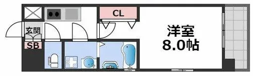 1Kの間取り画像