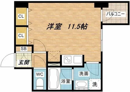 パークキューブ北浜【10階】の間取り