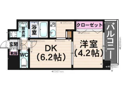 アブレスト野間【2階】の間取り