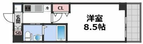 ウェリナ日本橋【4階】の間取り