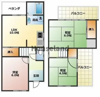 和歌山県和歌山市市小路【一戸建】の間取り