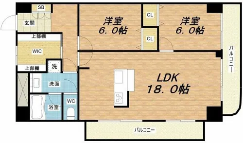 コーファセントラル【5階】の間取り