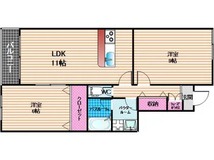 コンフォルトワイ【103号室】の間取り