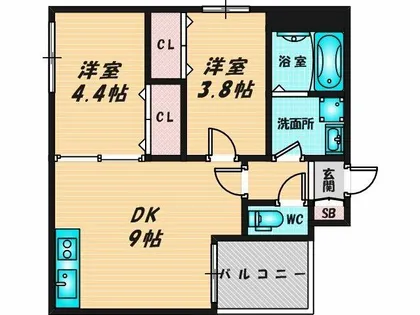 D porta canina【2階】の間取り