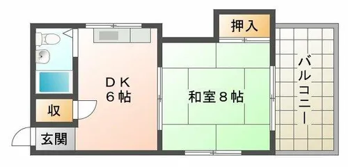 シーライフ岡田【1階】の間取り