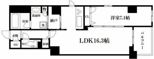 ウェルホームズ靭公園【4階】の間取り