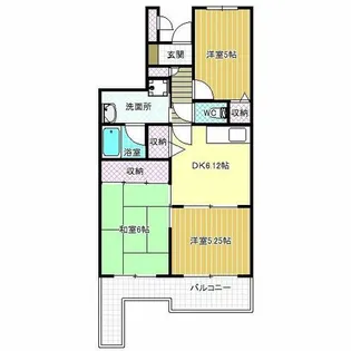 ダイアパレス富田林ステーション【207号室】の間取り