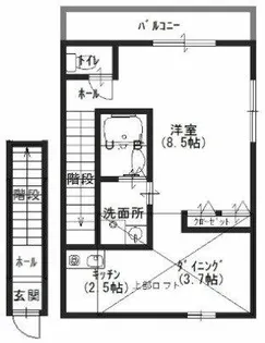 レグルス新明【203号室】の間取り