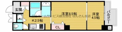 日本橋コゥジィアパートメント【4階】の間取り