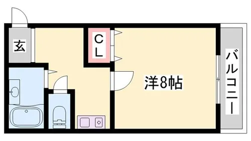 ルーキー東条【103号室】の間取り