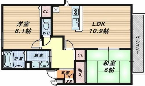 ハイツアロッジオ【2階】の間取り