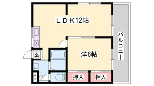 ロイヤルメゾン白浜【A202号室】の間取り