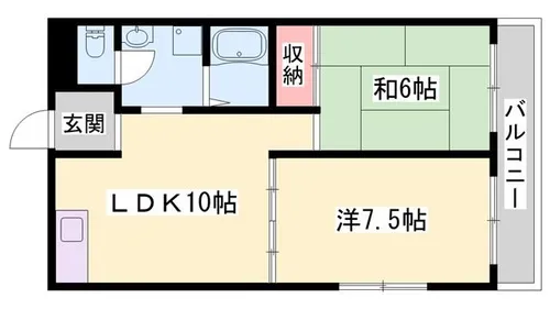 サニーハイム山氏浦 A棟【306号室】の間取り