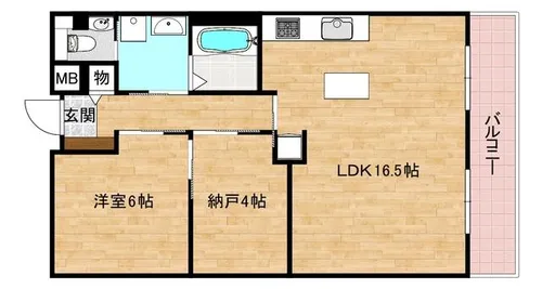 高槻古曽部ハウス【3階】の間取り