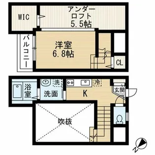 A’BEST井尻六ツ角【103号室】の間取り