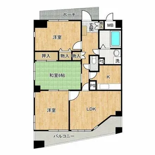 リーフ天王寺【9階】の間取り