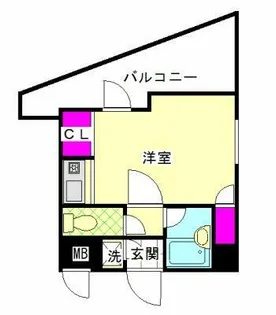 ピュアドーム博多エクセーヌ【6階】の間取り