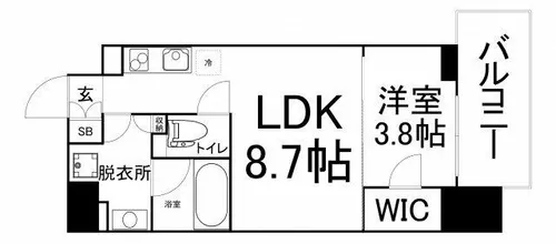 エル・セレーノ天満橋【4階】の間取り