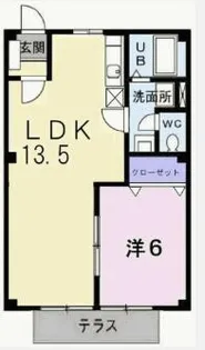 エルガーデンB【102号室】の間取り