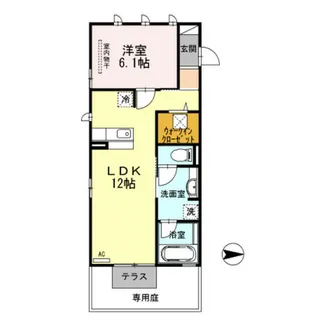 エスポワール・ヴィラA棟【1階】の間取り