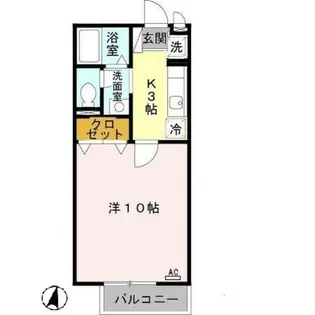 ラ・フローラル・ツィン Ⅱ【2階】の間取り