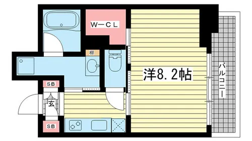 レジディア神戸元町【402号室】の間取り