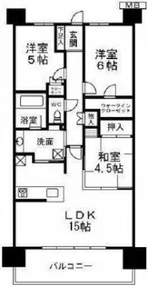 パークホームズノースゲートスクエア【15階】の間取り